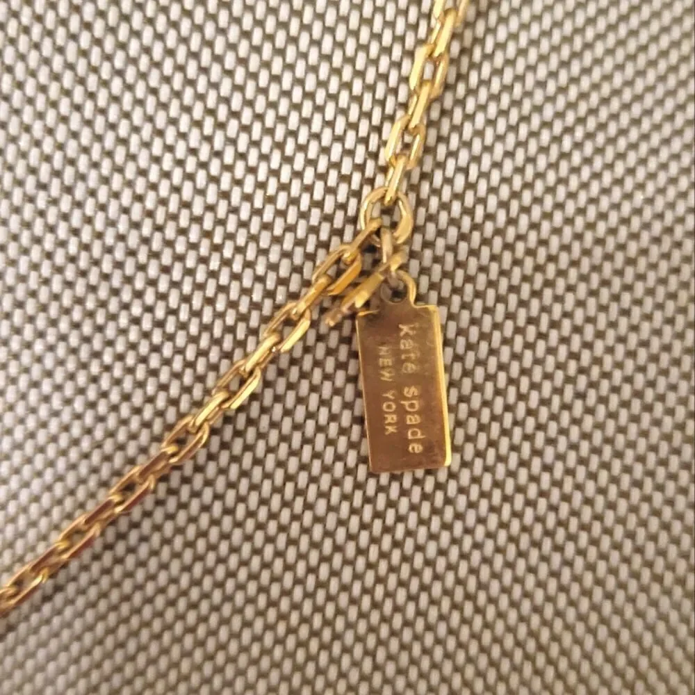 Kate Spade Long Station Scatter Necklace In Purple Enamel Glass
